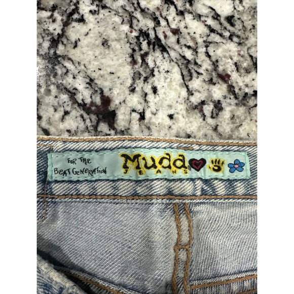 Vintage Mudd Jeans 90s Y2K Flare Leg Denim Jeans Sz 7 - Picture 2 of 16